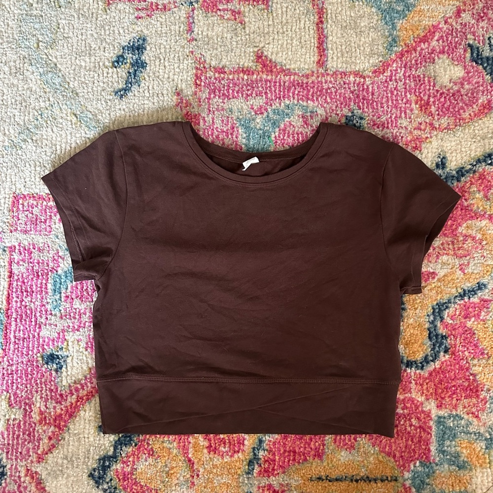 Old Navy Cropped Brown Shirt